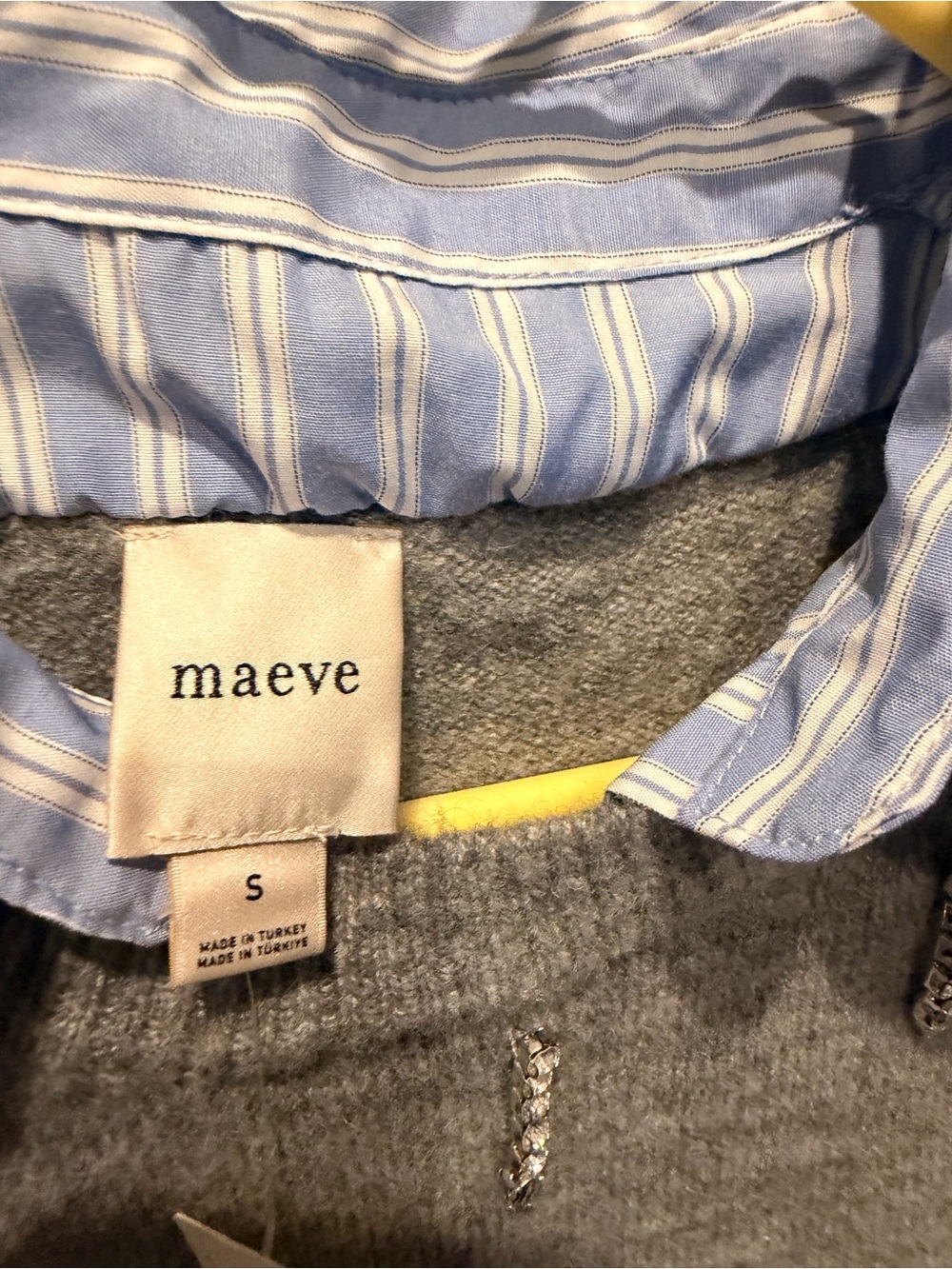 Maeve Embellished Crop Vest & Buttondown Twofer Top SMALL NWT - Picture 3 of 14